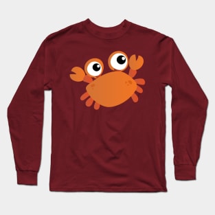 Happy Crab - Digital Vector Illustration Long Sleeve T-Shirt